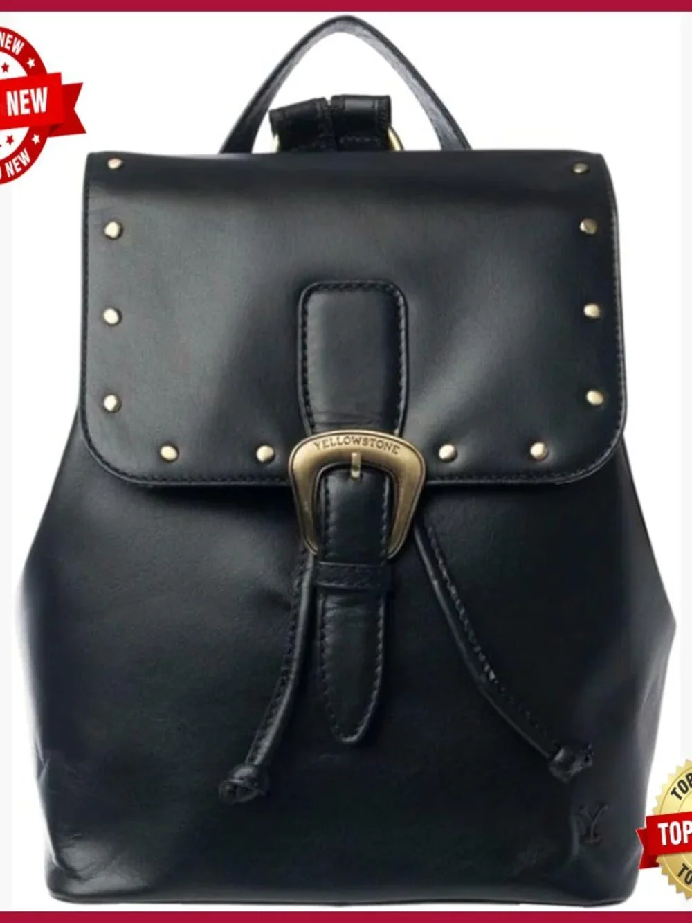 Officially Licensed Yellowstone Studded Leather Backpack for Women - Travel